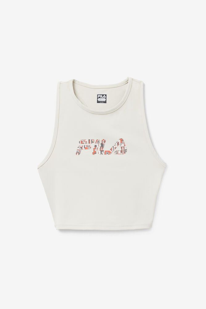 Fila Tank Top Dame Hvide Speed Up Crop NEI-748615